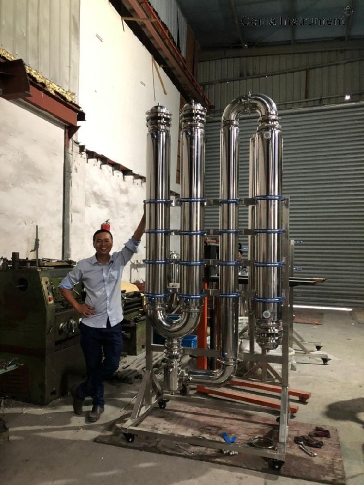 Designed in USA 300L per Hour FFE falling film evaporator film of ethanol evaporation.